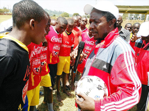 Kitutu Masaba MP Timothy Bosire during the launch of rthe CDF tourney /ANGWENYI GICHANA