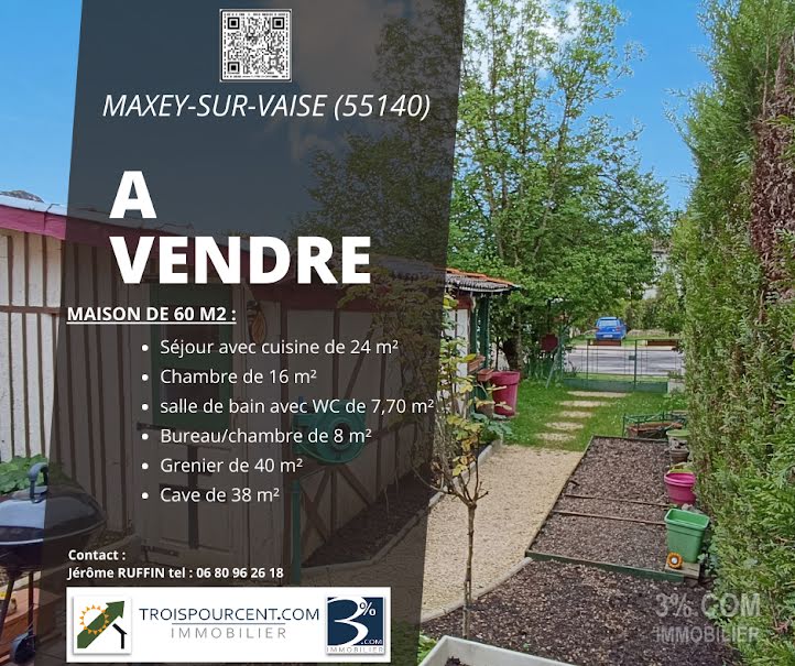 Vente maison 4 pièces 60 m² à Maxey-sur-Vaise (55140), 46 600 €