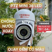 Camera Ip Wifi Yoosee 36/28 Đen - Camera Ngoai Trơi - Xoay 360 - Chông Mưa - Ban Đêm Co Mau