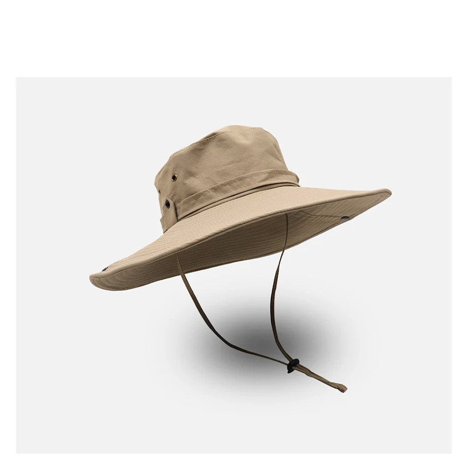 Chapeau de cowboy à grand bord pour vacances d'été, protection solaire, pêche en plein air, randonnée