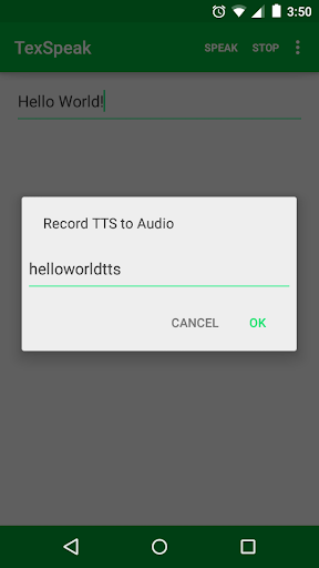 TexSpeak - Simple TTS Output