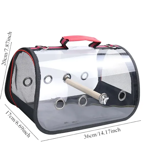Transport Bird Carrier Cage Parrot Backpack Bag for Birds Outdoor Travel Small Animals Rats Guinea Pig Parakeet Pet Acce