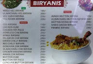 Biryanis and More menu 1