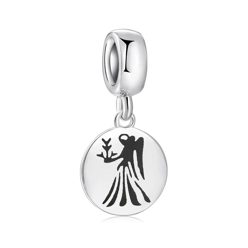 Perline in argento sterling S925 Serie Creativa 12 Costellazioni Ciondolo DIY Accessori per gioielli unici.