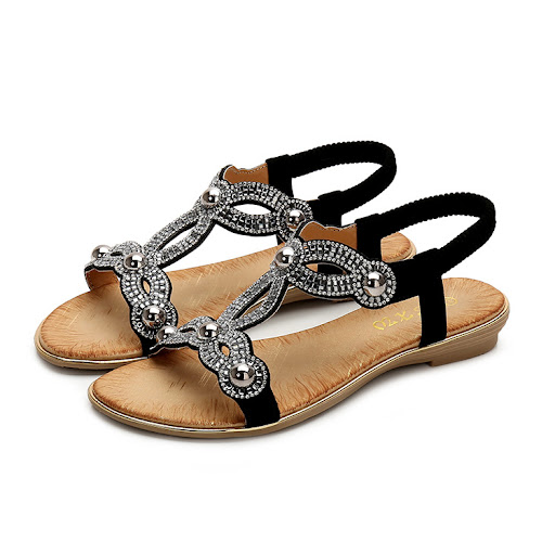 Title 3, Large size fashion flat beach sandals for women...