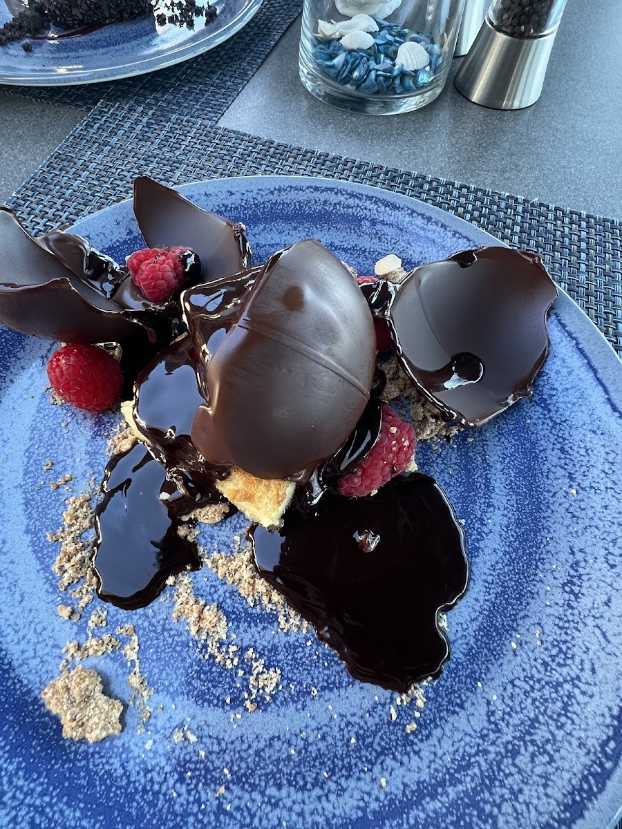 Chocolate sphere GF dessert