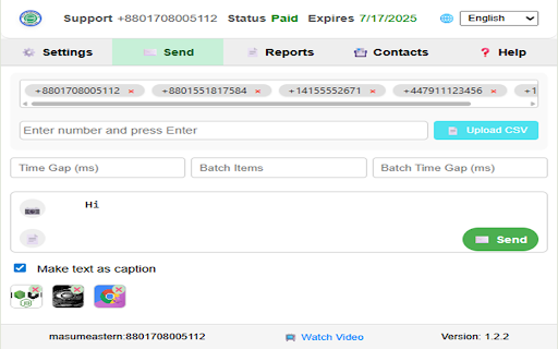 WA Sender bulk message Free Plugin