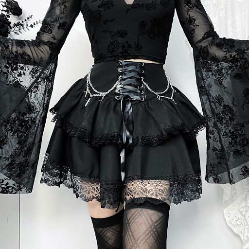Title 3, Halloween Party Style Slim Chain Cross Double L...