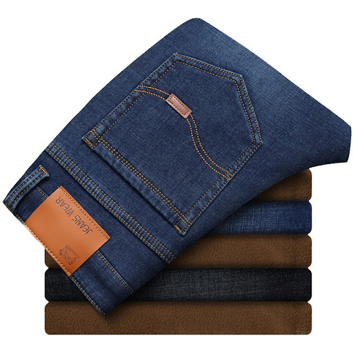 Title 8, Mens Fashion Casual Stretch Fleece Jeans. Comf...