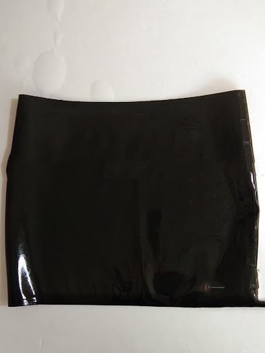 Title 1, Latex Ultra Short Hip Wrap Skirt with a 27-30 c...