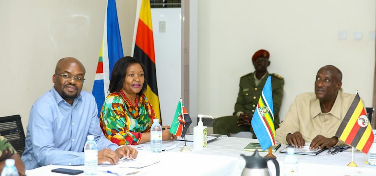 Kenyan and Ugandan delegation during the meeting in Uganda