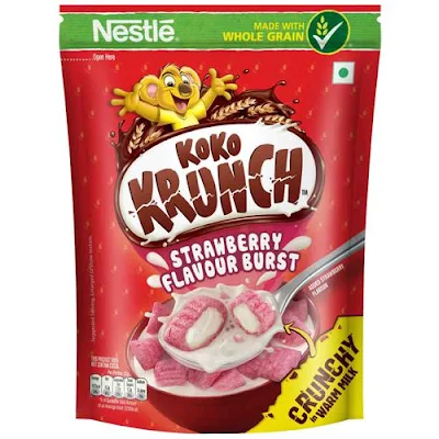 Nestle Koko Krunch Breakfast Cereal - Strawberry Flavour Burst - 250 gm