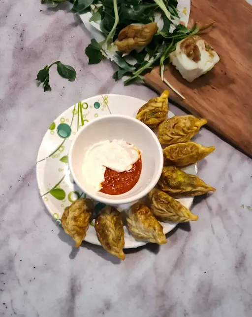 Fried Palak Paneer Momos