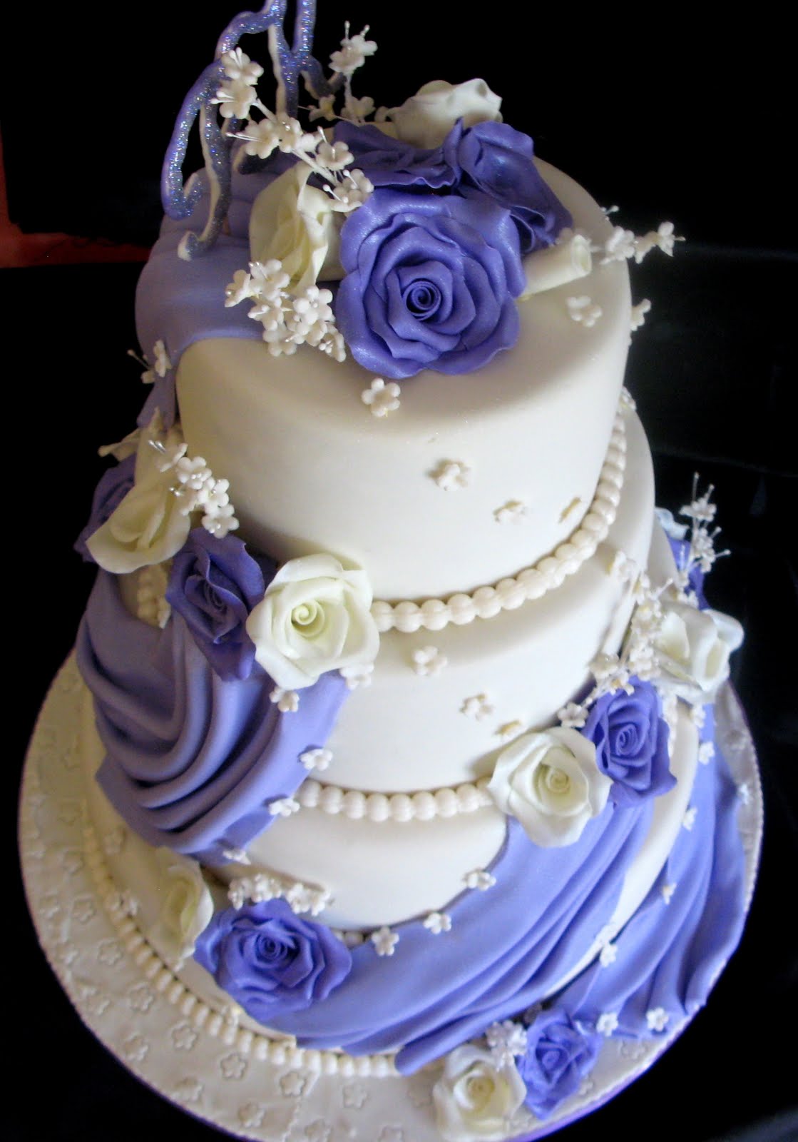 purple and white wedding