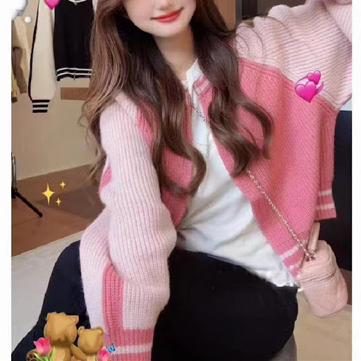 Title 2, Korean Style Double Zipper Sweater Round Neck M...