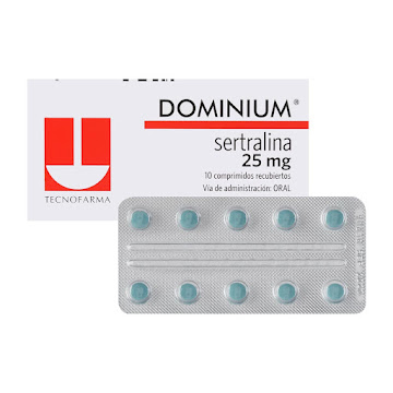 Dominium Sertralina 25 mg Tecnofarma Caja x 10 Comprimidos  