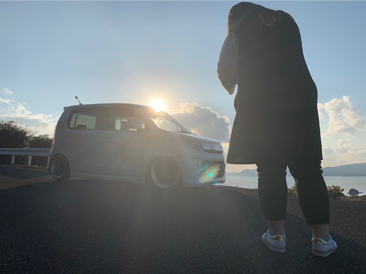 ワゴンRスティングレーの長串山公園・休日・夕日と愛車・綺麗・景色に関するカスタム事例の投稿画像4枚目