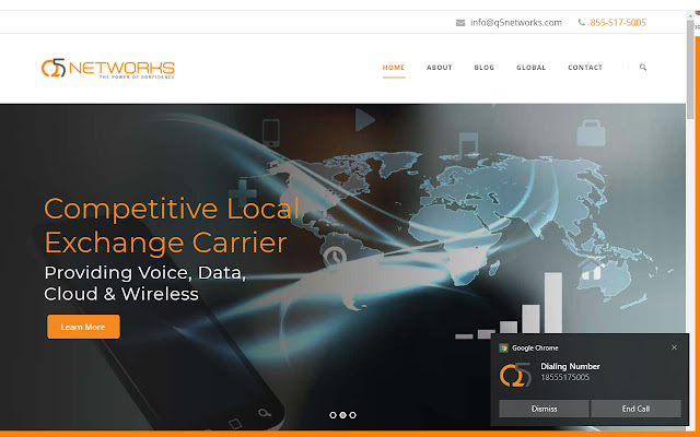 Q5 Networks Click To Call chrome extension