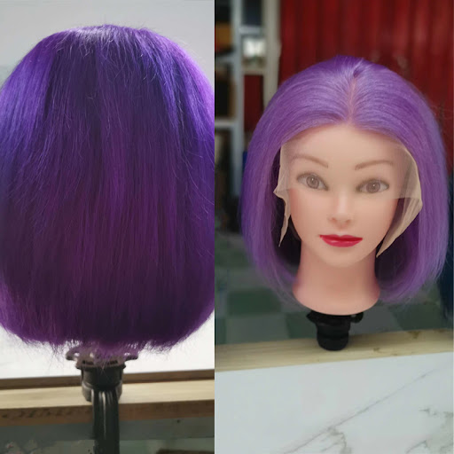 Title 2, Straight Black Short Bob Synthetic Lace Front W...