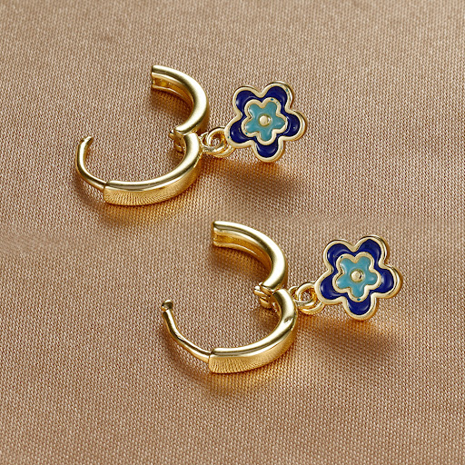 Title 10, Womens multi-color enamel oil-spot glaze flowe...