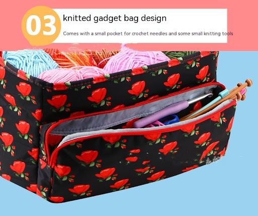 Title 13, Wool Storage Bag Crochet Tool Buggy Bag With Ca...