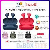 【Giao Hỏa Tốc】Tai Nghe True Wireless Defunc True Basic, Bt 5.2, Cảm Ứng, Kháng Nước Ipx4 - Chính Hãng Bh 12 Tháng