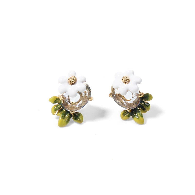Title 2, Collier et Boucles dOreilles Fleurs Minimalist...