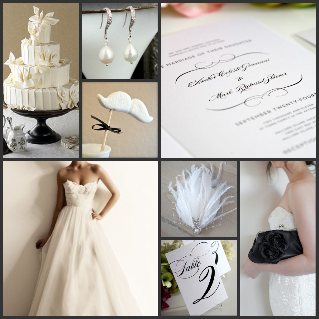 ivory black wedding table