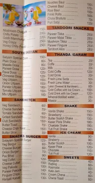 Satyam Restaurant menu 3