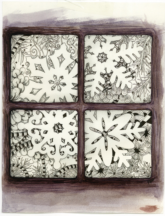Zentangle Snowflakes