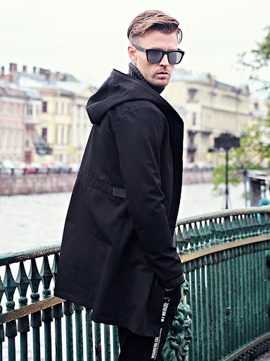 Title 5, Mens Jacket Mid-length Casual Windbreaker. A v...