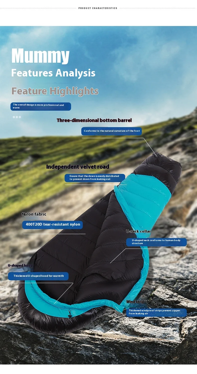 Title 1, Stunning Cicada Mummy Down Sleeping Bag for com...