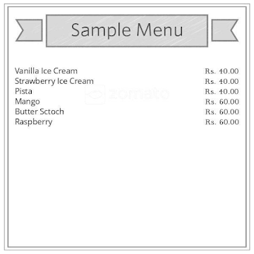 Meridian Ice Cream menu 