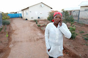 Sophia Meyer, widow of acclaimed SA landscape artist Walter Meyer, photographed outside their house in Upington, Northern Cape, in July 2018.