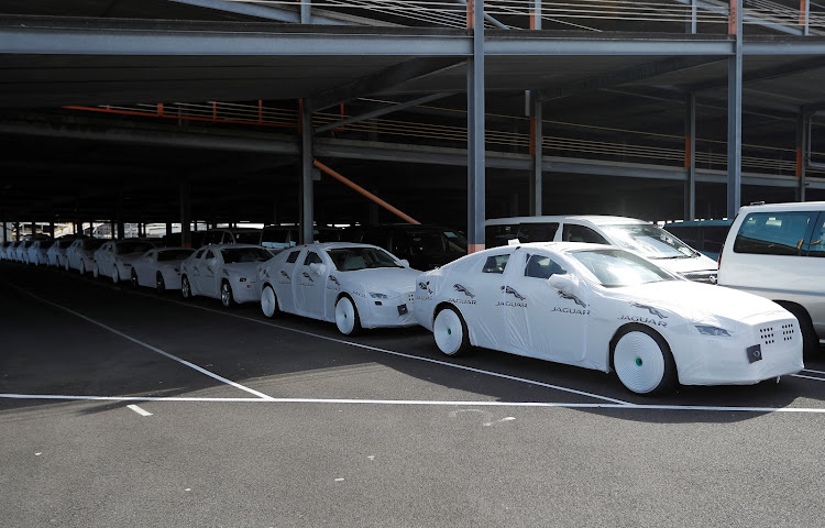 Jaguar cars ready for export are parked on the dockside at the ABP port in Southampton, Britain. Picture: REUTERS