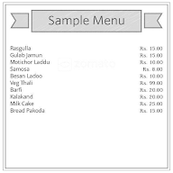 Shree Ram Dulare Sweets And Restaurant Since 1980 menu 1