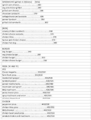 Cleffs Multi Cuisine Restaurant menu 