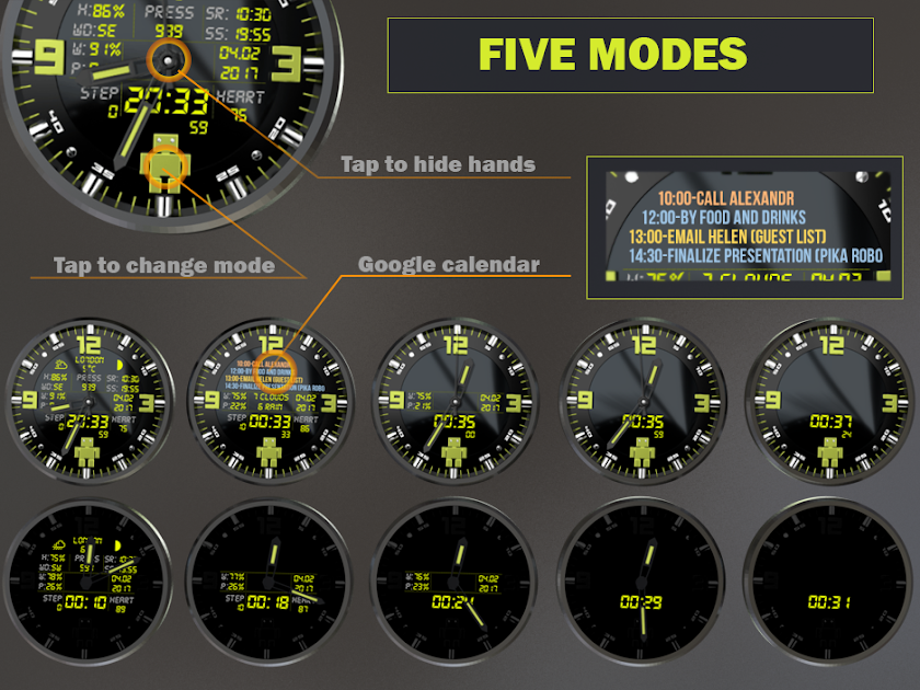 PiKA Robot digital Watch Face Screen 2