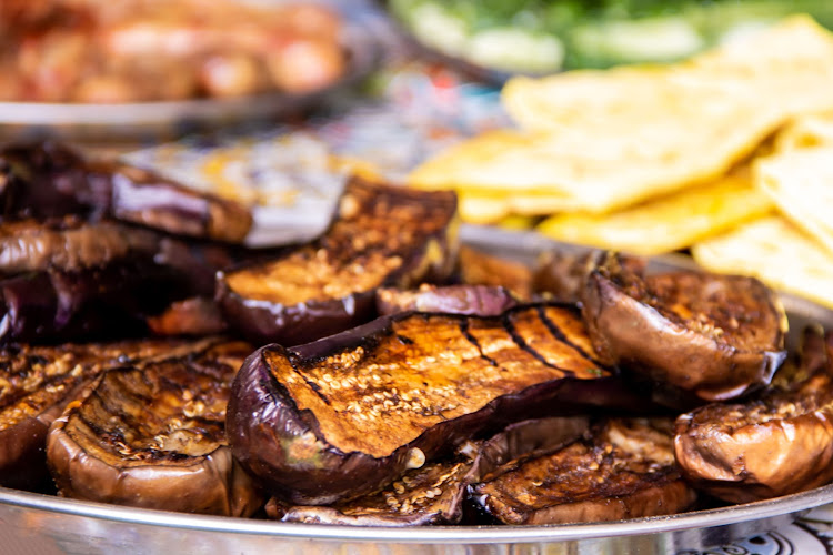 Braaied aubergine makes a delicious side dish.