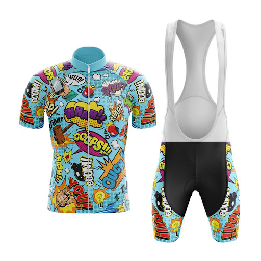 Title 4, Short sleeve bib cycling suit, designed for com...