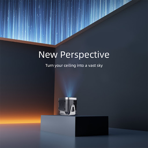 Title 1, Home HD Portable Projector With Bracket Enjoy H...