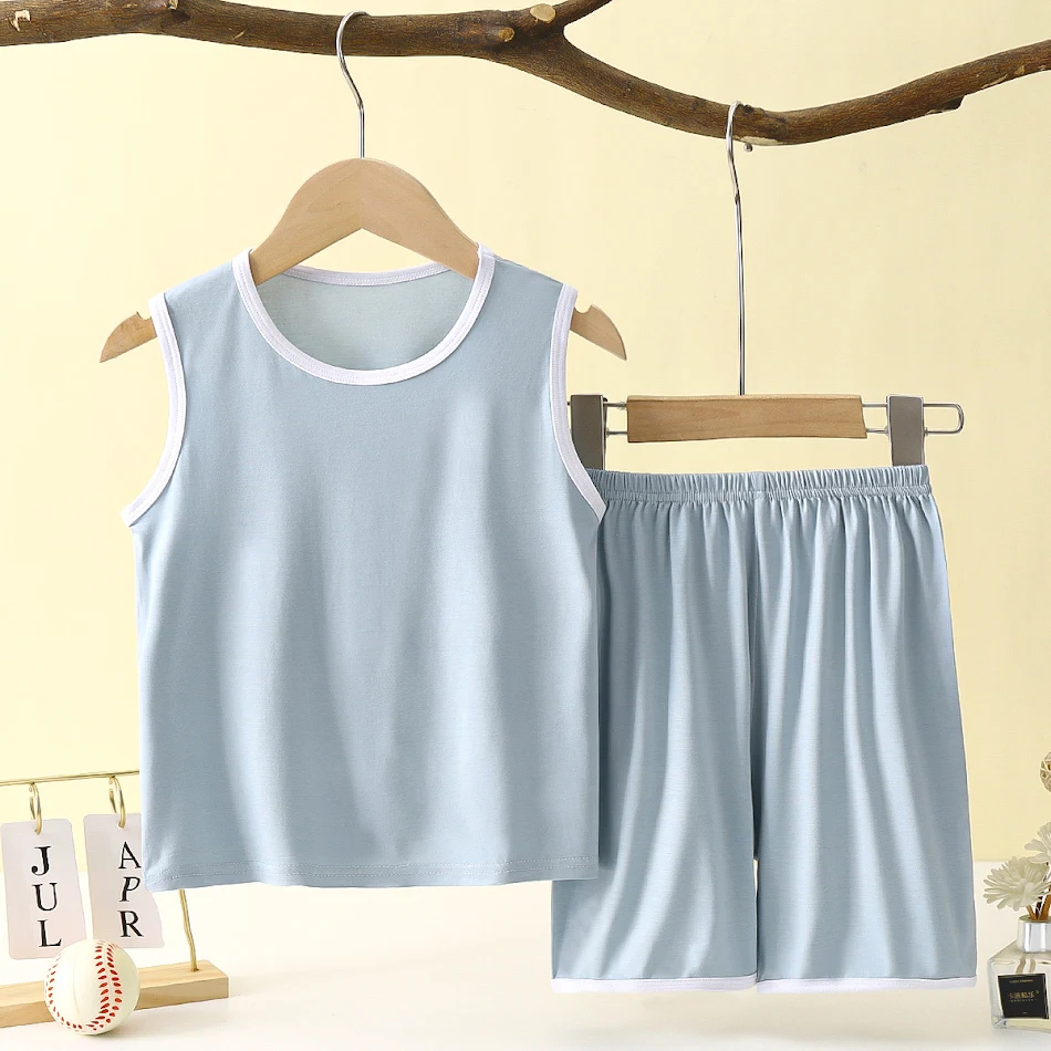 Ensemble Veston Enfant Modal Fin pour la Maison Confort et Légèreté Idéal pour l'Été Tissu Doux et Respirant Parfait pour Dormir ou Se Détendre à la Maison