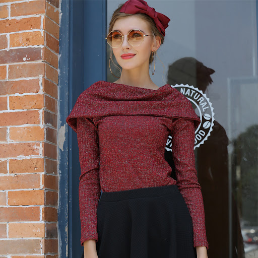 Title 2, Slim-fit Long-sleeved Pullover Knit Sweater Bow...
