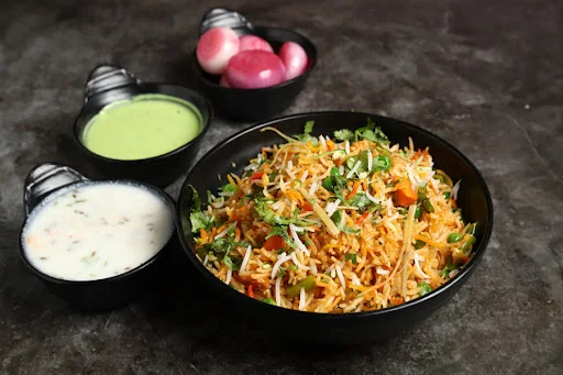 Special Veg Biryani With Raita