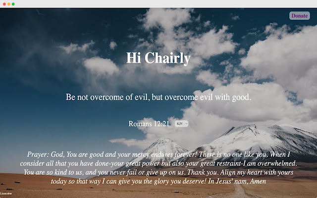 verse of the day chrome extension