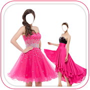 Women Party Dress Photo Suit  Icon