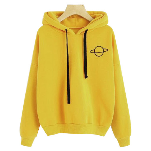 Title 4, Multicolor Printed Planet Hoodie For Ladies. St...