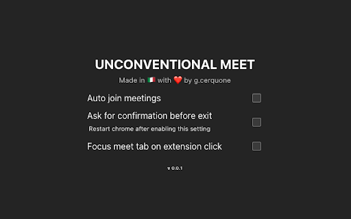 Unconventional Meet