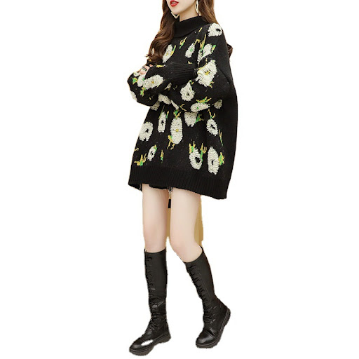 Title 5, Retro Hong Kong Style Thick Pullover Sweater