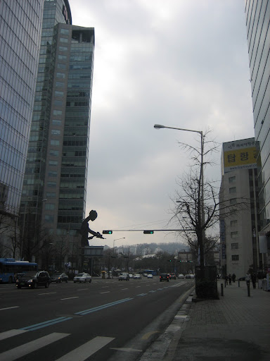 Statue of Hammering Man in Seoul